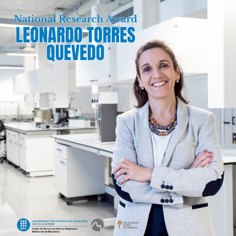 Maria Pau Ginebra is awarded with the National Research Award Leonardo Torres Quevedo Maria Pau Ginebra is awarded with the National Research Award Leonardo Torres Quevedo